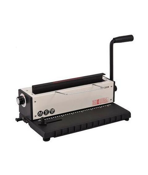 Переплетчики: Брошюровщик Rayson TD-1200 A4 на металлическую пружину, ручная горизонтальная перфорация 12 л., переплет 120 л., диаметр пружины: до 14.3 (9/16"), шаг 3:1, пробиваемые отверстия: квадрат 4х4мм 34шт., фиксатор для выравнивания страниц документа, 3 режима фотографии