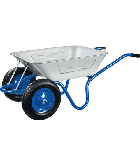 Тачки строительные: Тачка строительная двухколесная Зубр ПТ-350 усиленная, с цельной рамой, 280 кг фотографии