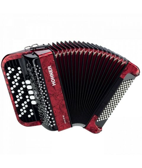 Аккордеоны, Баяны и Гармони: Кнопочный аккордеон Hohner Nova III 96 7/8 красный [A1573] фотографии