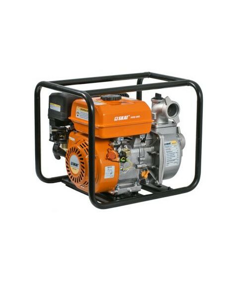 Мотопомпы: Мотопомпа SKAT МПБ-600 600 л/мин, высота подъема 30 м, глубина 8 м, 50х50мм, вес 25 кг фотографии