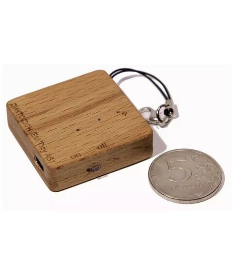 Цифровые диктофоны: Цифровой диктофон Edic-mini Tiny S A61w-300h дерево, размер 12*40*40мм, вес 20г, автономность до 100ч, аккумулятор фотографии