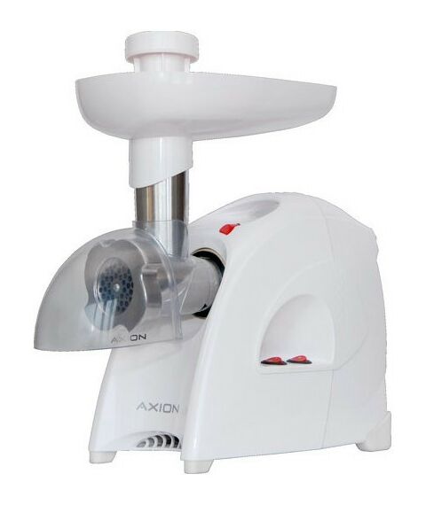 Мясорубки: Мясорубка Аксион М41.02 мощность 1700 Вт, перерабатывает 2.0 кг/мин, корпус из пластика, белый фотографии