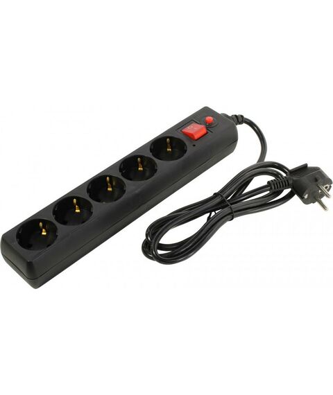 Сетевые фильтры: Сетевой фильтр BURO 500SH-1.8-B 1.8м, 5 розеток фотографии