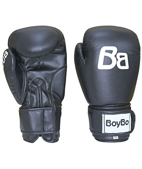 Оборудование для единоборств: Перчатки боксерские BoyBo 12 унц черные кож.зам. фотографии