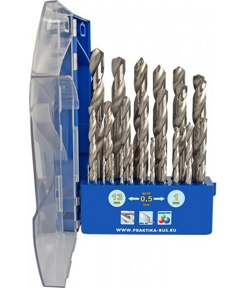 Наборы оснастки: Сверла набор/металл Практика 640-315 25шт, 1-13мм, кассета фотографии