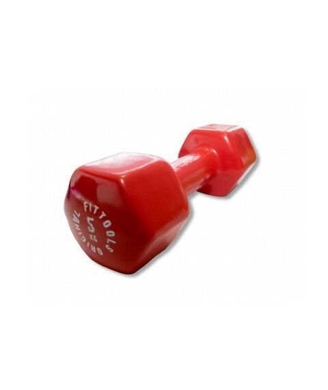 Гантели для фитнеса: Гантель Original FitTools FT-VWB-5 в виниловой оболочке 5 кг (Цвет - красный) фотографии