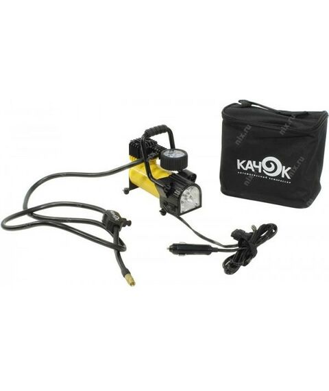 Компрессоры автомобильные: Компрессор автомобильный КАЧОК K50 LED 30 л/мин, 7 атм, фонарь,  спускной клапан фотографии