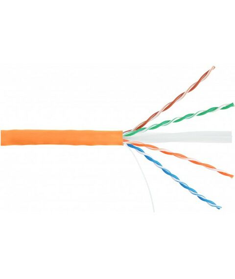 Кабель и разъемы: Кабель Nikolan NKL 4140C-OR U/UTP 4 пары, Кат.6 (Класс E), тест по ISO/IEC, 250МГц, одножильный, 23AWG (0,57мм), внутренний, LSZH нг(В)-HFLTx, оранжевый, 305м - гарантия: 1 год базовая / 10 лет системная фотографии