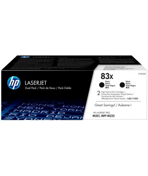 Для HP (оригинал): Картридж HP CF283XD Black Dual Pack №83X для LaserJet Pro M201, MFP M225 фотографии