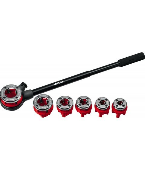 Столярно-слесарный инструмент: Набор клуппов №6 с трещоткой MIRAX 28240-H6 фотографии