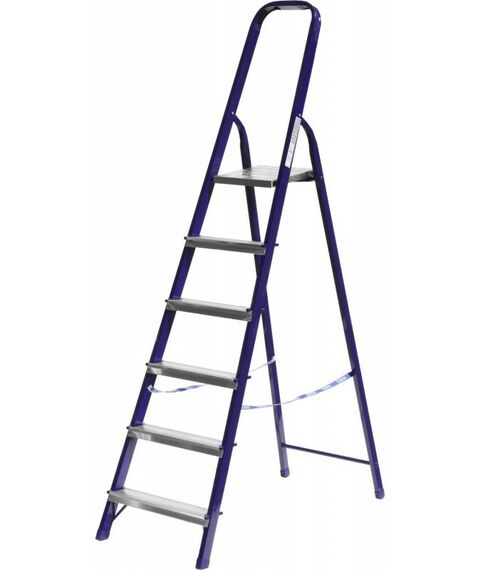 Стремянки и лестницы: Стальная стремянка СИБИН 38803-06 6 ступеней, 124 см фотографии