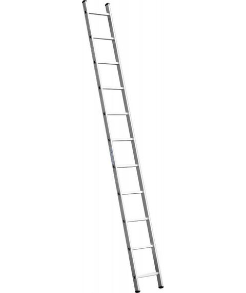 Стремянки и лестницы: Приставная лестница СИБИН 38834-11 односекционная, алюминиевая, 11 ступеней, высота 307 см фотографии