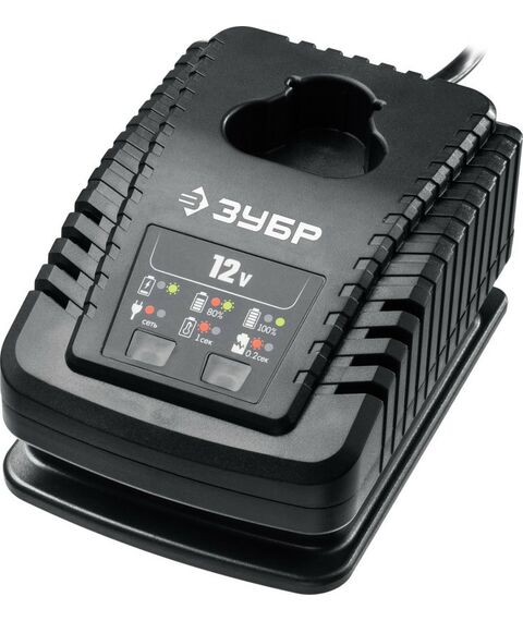 Аккумуляторы и ЗУ для инструмента, свечи зажигания: Зарядное устройство для Li-Ion АКБ Зубр Профессионал RT7-12-2 12В, 2А, тип T7 фотографии