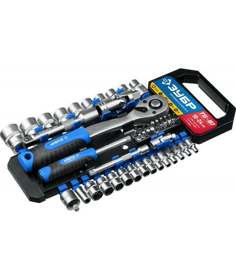 Наборы инструментов и ключи: Набор торцовых головок Зубр Профессионал ТБ-51 51 предмет [27647-H50] фотографии