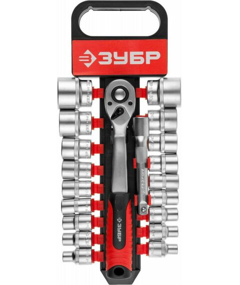 Наборы инструментов и ключи: Набор торцовых головок Зубр ТР-20 20 предметов [27647-H20] фотографии