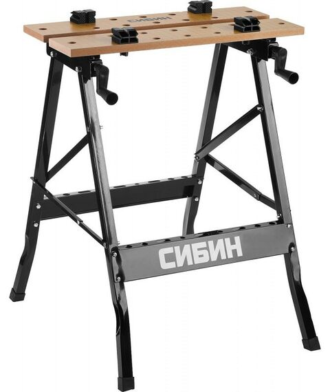 Тиски, струбцины, наковальни, верстаки: Верстак столярный складной СИБИН 38723 фотографии
