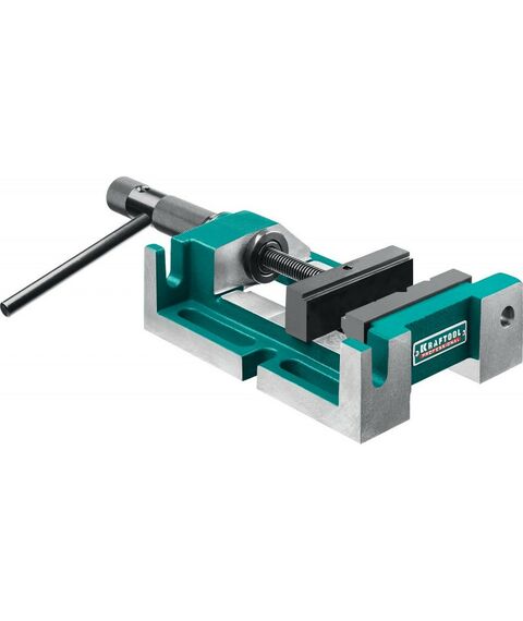 Тиски, струбцины, наковальни, верстаки: Cверлильные тиски KRAFTOOL 32716-100 100 мм, станочные трехсторонние фотографии
