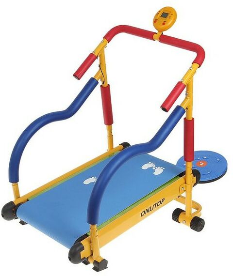 Детские тренажеры: Беговая дорожка детская ONLITOP 537823 + диск здоровья фотографии