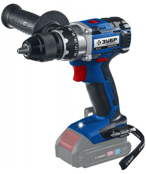 Дрели и шуруповерты: Бесщеточная дрель-шуруповерт Зубр Профессионал DB-201 20В, без АКБ, в коробке фотографии