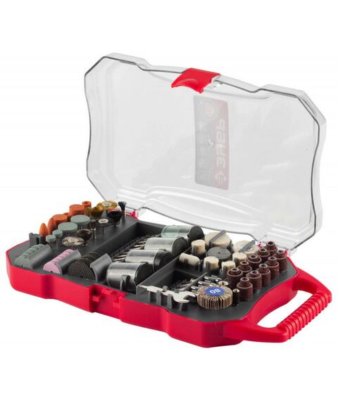 Прямошлифовальные машины (граверы): Набор мини-насадок для гравировальных машин Зубр 35901-H208 208 предметов фотографии