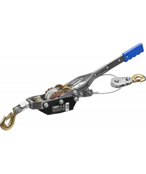 Лебедки, тали, тельферы: Лебедка ручная рычажная СИБИН 43125-4 тросовая, 4т, 3м фотографии