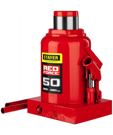 Домкраты: Домкрат бутылочный гидравлический STAYER RED FORCE 50т 300-480мм [43160-50_z01] фотографии
