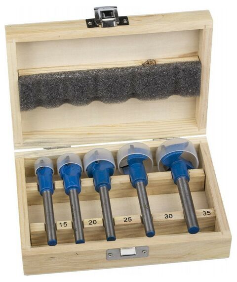 Наборы оснастки: Набор сверл форстнера композитных Зубр Композит 29945-H5 5 шт, 15-20-25-30-35мм, твердосплавные резцы фотографии