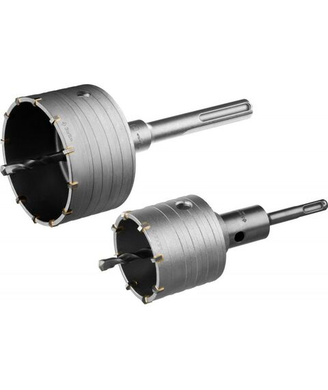 Буры, пики, коронки, сверла: Набор коронок по бетону с оснасткой Зубр Профессионал 29185-H2-2 d = 68, 100 мм, кейс фотографии