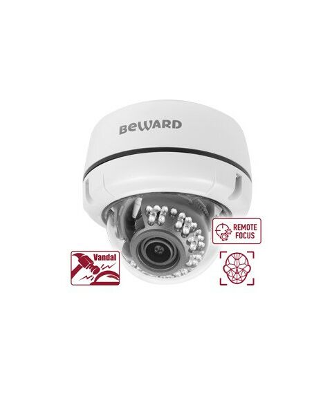 IP-камеры: IP камера Beward B2530DVZ 2 Мп, 1/2.8" КМОП SONY Starvis, 0.002 лк (день)/0.001 лк (ночь), моторизованный вариообъектив 2.7-13.5 мм, 12В/PoE, microSDHC (до 256 ГБ), IP66, от -45 до +50°С, детекция лиц фотографии