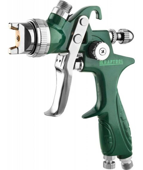 Пневмокраскопульты: Краскопульт пневматический KRAFTOOL AirKraft 1.7мм HVLP, с верхним бачком [06522-1.7] фотографии