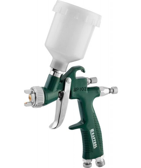 Пневмокраскопульты: Краскопульт пневматический KRAFTOOL AirKraft Mini 1 мм HVLP, c верхним бачком [06565-1.0] фотографии