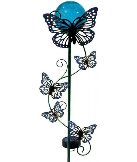 Садовые светильники: Светильник садовый  ЧУДЕСНЫЙ САД 689-B Бабочки наземный, синий фотографии