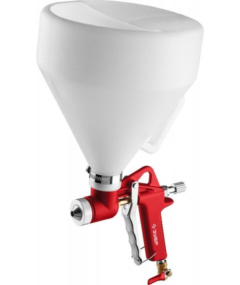 Пневмокраскопульты: Картушный пистолет для штукатурки Зубр MKP 600 с верхним бачком, 4, 6, 8мм [06466] фотографии