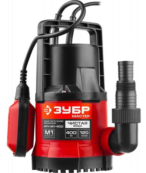 Насосы и насосные станции: Дренажный насос с минимальным уровнем откачки Зубр НПЧ-М1-400 400 Вт фотографии