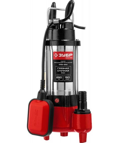 Насосы и насосные станции: Фекальный насос Зубр НПФ-250 250 Вт фотографии
