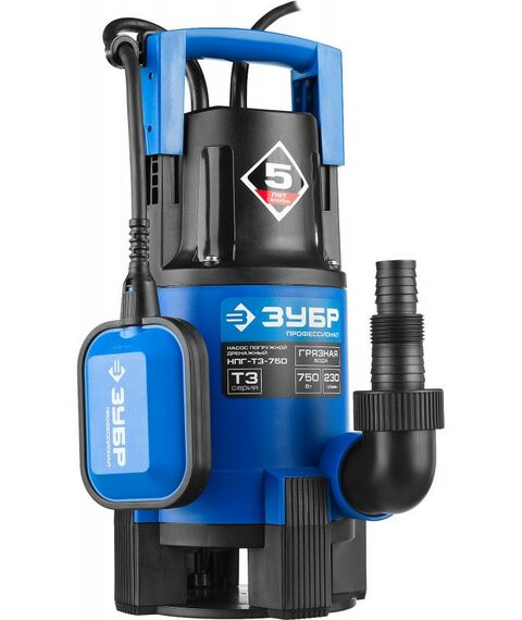 Насосы и насосные станции: Дренажный насос для грязной воды Зубр Профессионал НПГ-Т3-750 750 Вт фотографии