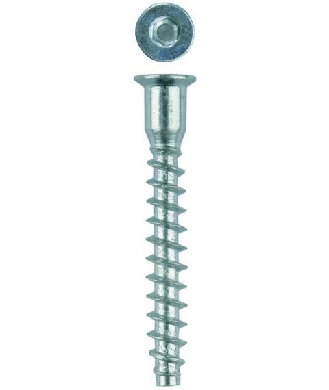 Мебельный крепеж: Винт-конфирмат оцинкованный Зубр 7.0x50 мм шестигранный шлиц, 2000шт [4-308050-70-050] фотографии