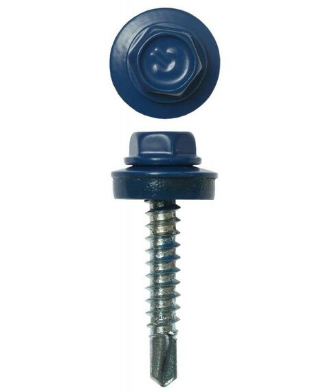 Саморезы: Саморезы СКД кровельные Зубр Профессионал 29 х 4.8 мм RAL 5005 синий насыщенный, 2 500 шт, для деревянной обрешетки [4-300310-48-029-5005] фотографии