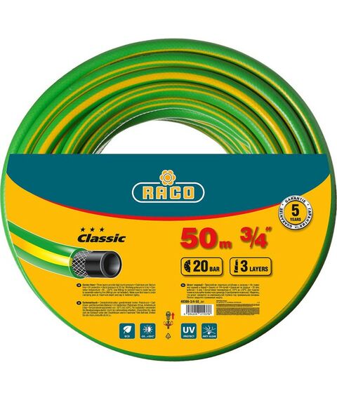 Шланги, системы водопровода и автополива: Поливочный шланг RACO CLASSIC 3/4" 50 м 20 атм трёхслойный армированный [40306-3/4-50_z01] фотографии