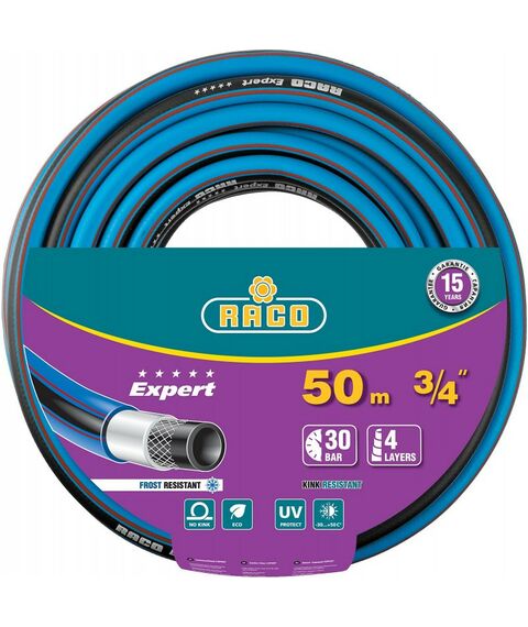 Шланги, системы водопровода и автополива: Поливочный шланг RACO EXPERT 3/4" 50 м 30 атм четырёхслойный армированный [40302-3/4-50_z01] фотографии
