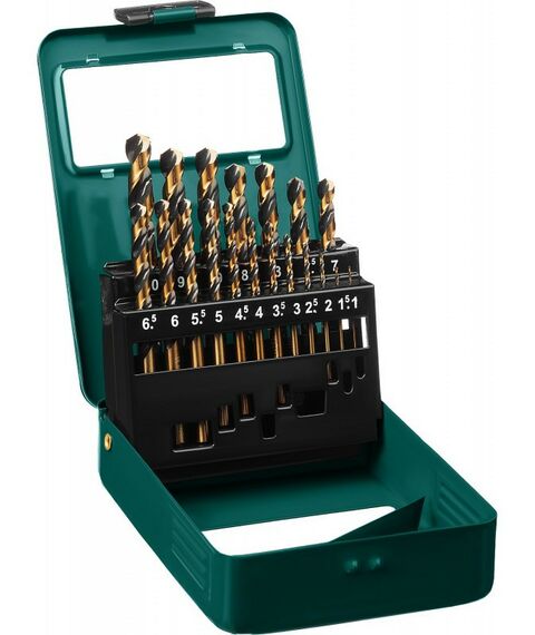 Буры, пики, коронки, сверла: Набор сверл по металлу KRAFTOOL COBALT 19шт 1-10мм HSS-Co(8%), сталь М42(S2-10-1-8) [29656-H19] фотографии