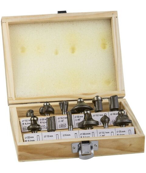 Принадлежности для фрезерных станков: Набор фрез по дереву STAYER 2992-H12 12шт фотографии