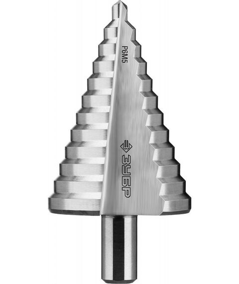 Буры, пики, коронки, сверла: Сверло ступенчатое Зубр 29670-6-52 4-52мм, 12 ступеней, сталь Р6М5 фотографии