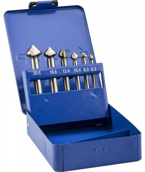 Буры, пики, коронки, сверла: Набор зенкеров Зубр 29730-H6 6 шт, М3-М10 фотографии