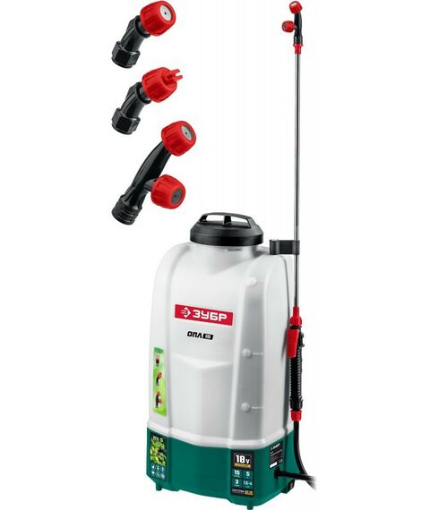 Опрыскиватели садовые: Опрыскиватель аккумуляторный Зубр ОПЛ-15 15 л бак, без АКБ, Li-Ion 18В фотографии