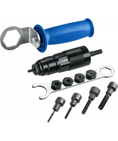 Патроны и оснастка для электроинструмента: Насадка-заклепочник на шуруповерт Зубр Профессионал НР-М8 [31221] фотографии