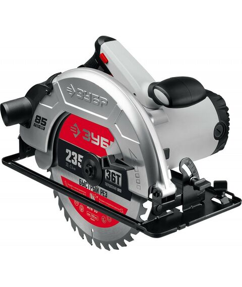 Дисковые пилы: Пила дисковая Зубр ПД-85 90°-85 мм, диск 235 мм, 2200 Вт фотографии