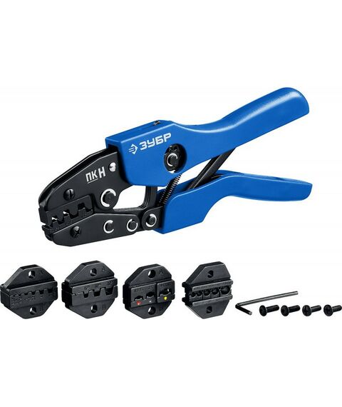 Электромонтажный инструмент: Набор пресс-клещи Зубр Профессионал ПК-Н 5 матриц, в кейсе [45455] фотографии