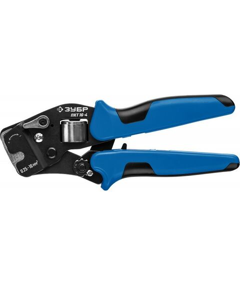 Электромонтажный инструмент: Пресс-клещи торцевые для втулочных наконечников Зубр Профессионал ПКТ-16-4 0.25 - 16 мм.кв [22694] фотографии