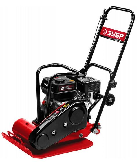 Виброплиты, вибраторы, гибкие валы: Виброплита бензиновая Зубр ВПБ-15 Г ГРУНТ-15, 15 кН фотографии